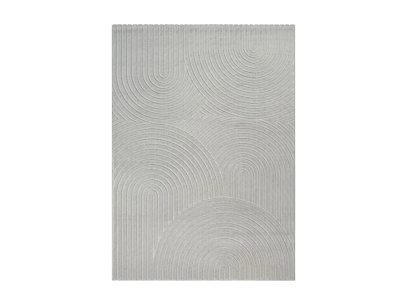 Tapis intérieur extérieur 80x150 en relief LYN14 ARC6EL Gris ton sur ton
