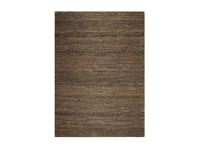 Tappeto Kilim 170x240 rettangolo realizzato a mano in canapa cioccolato a tinta unita