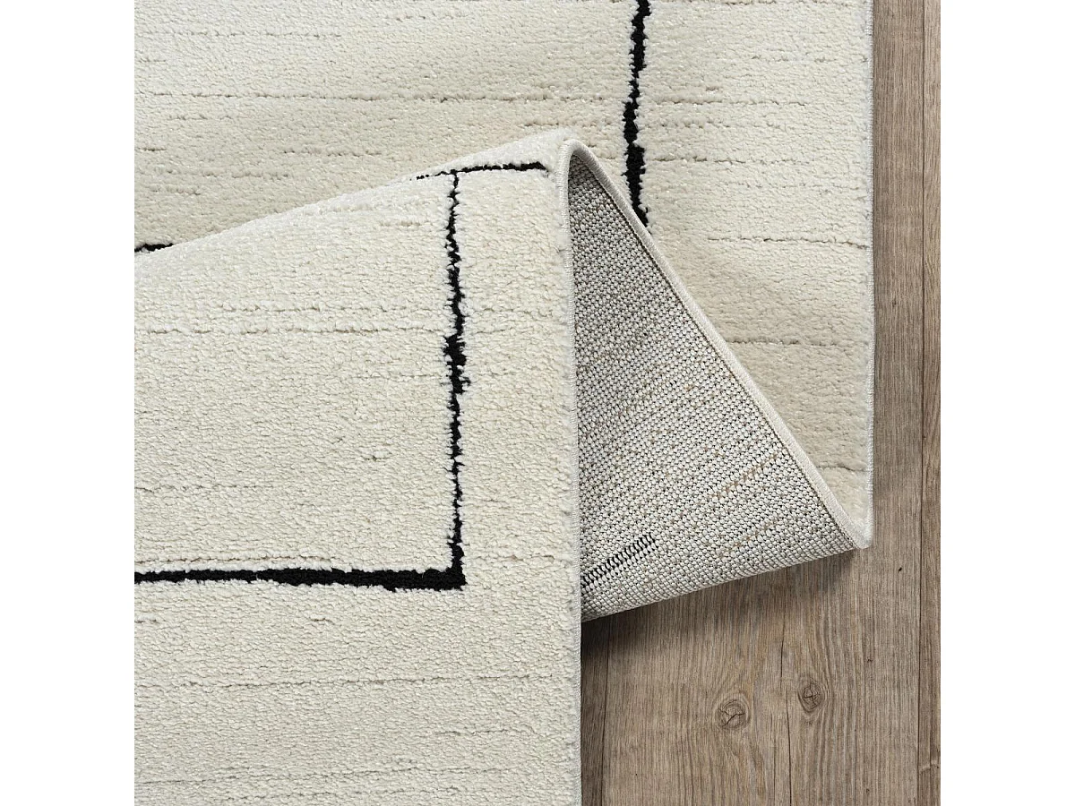 Tapis salon LYN9 BRINKI 200x290 cm Noir - Tapis Grand salon doux et soyeux
