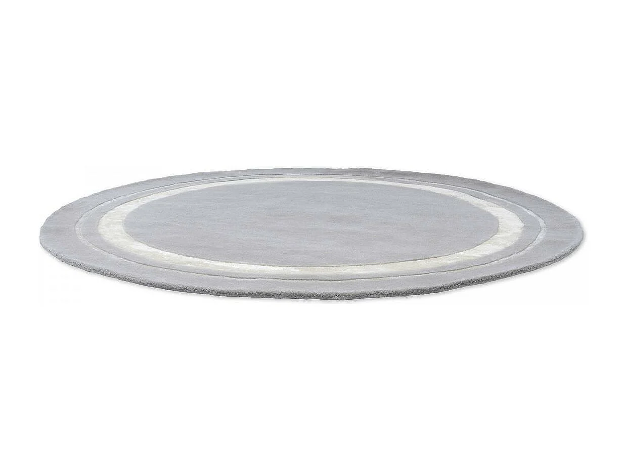 Tapis rond Ø200cm fait main en laine motif simple pour salle à manger REDOOK