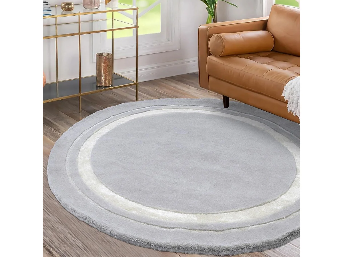 Tappeto rotondo Ø200cm fatto a mano in lana modello semplice per sala da pranzo REDOOK