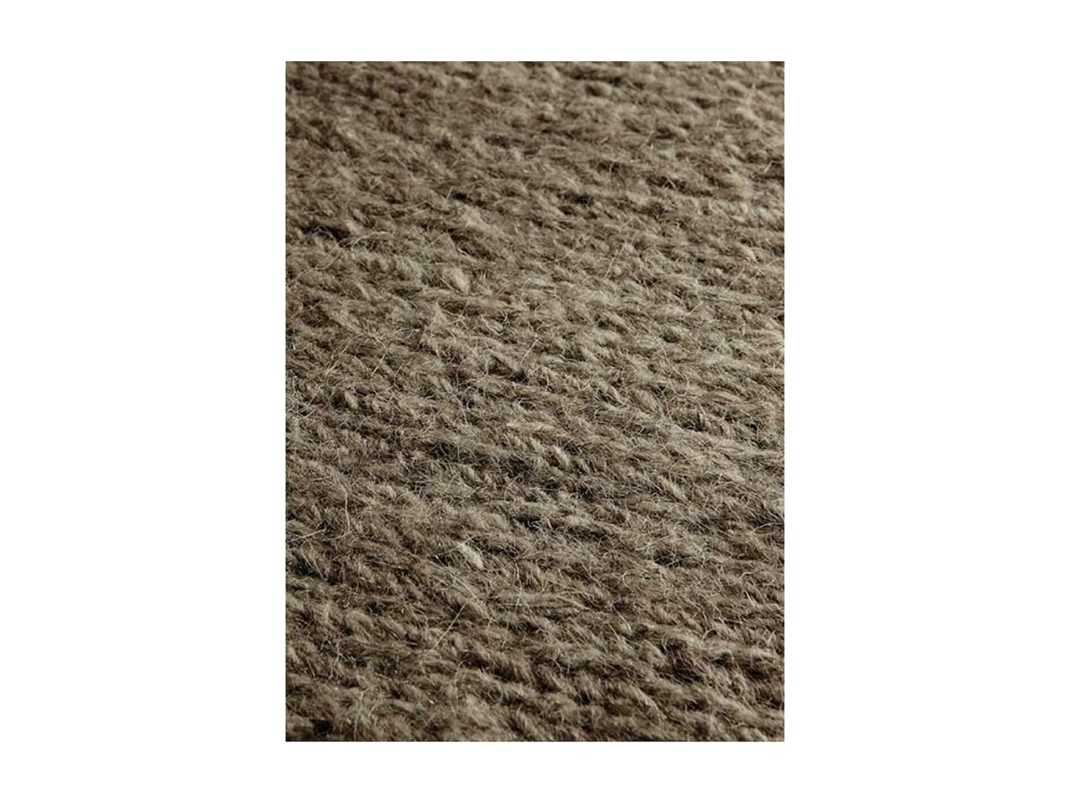 Tapis kilim 200x300 rectangle fait main en laine marron motif uni LOOK 406