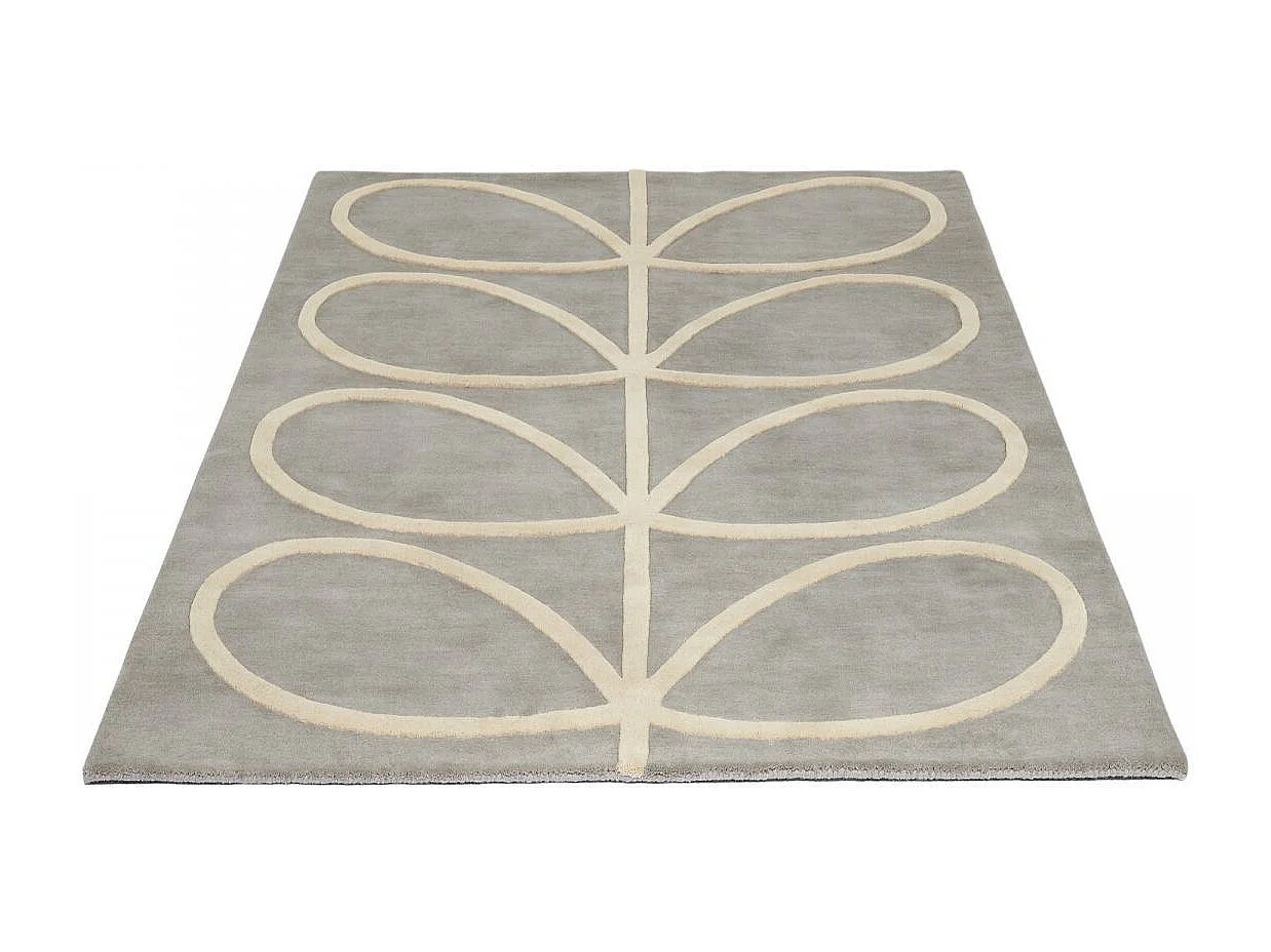 tapis salle à manger 250x350 fait à la main en laine gris et crème