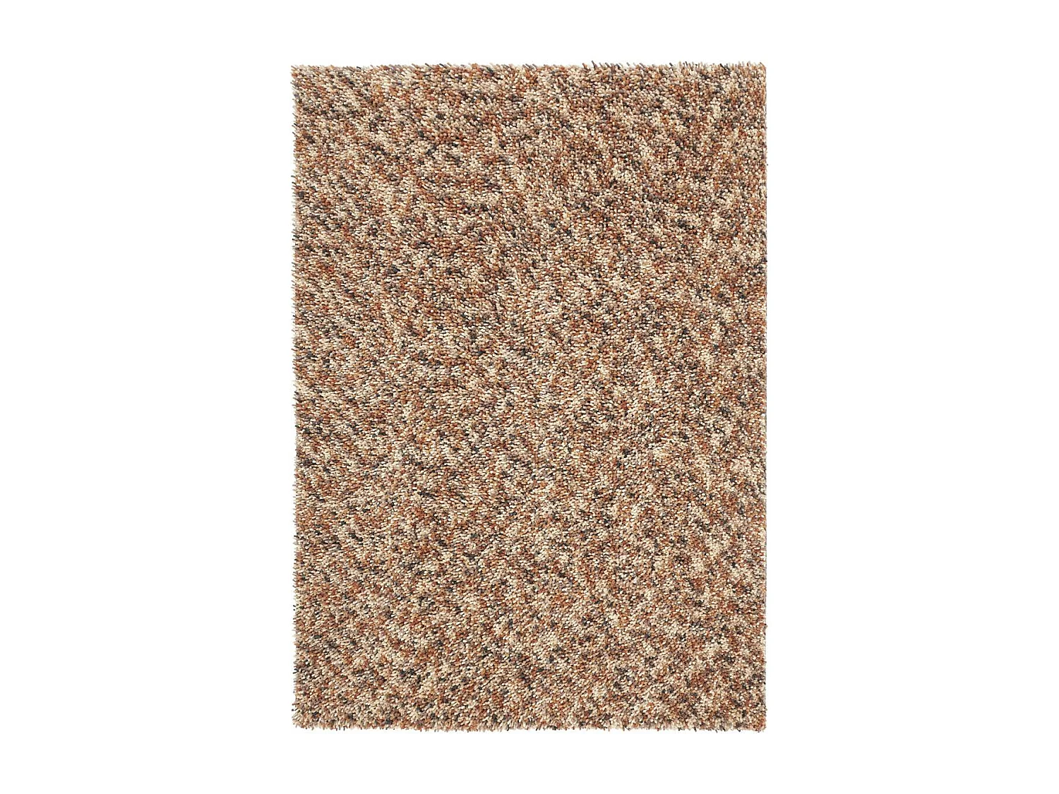 Tapis shaggy 200x300 rectangle tissé crème en laine motif faux uni DOTS