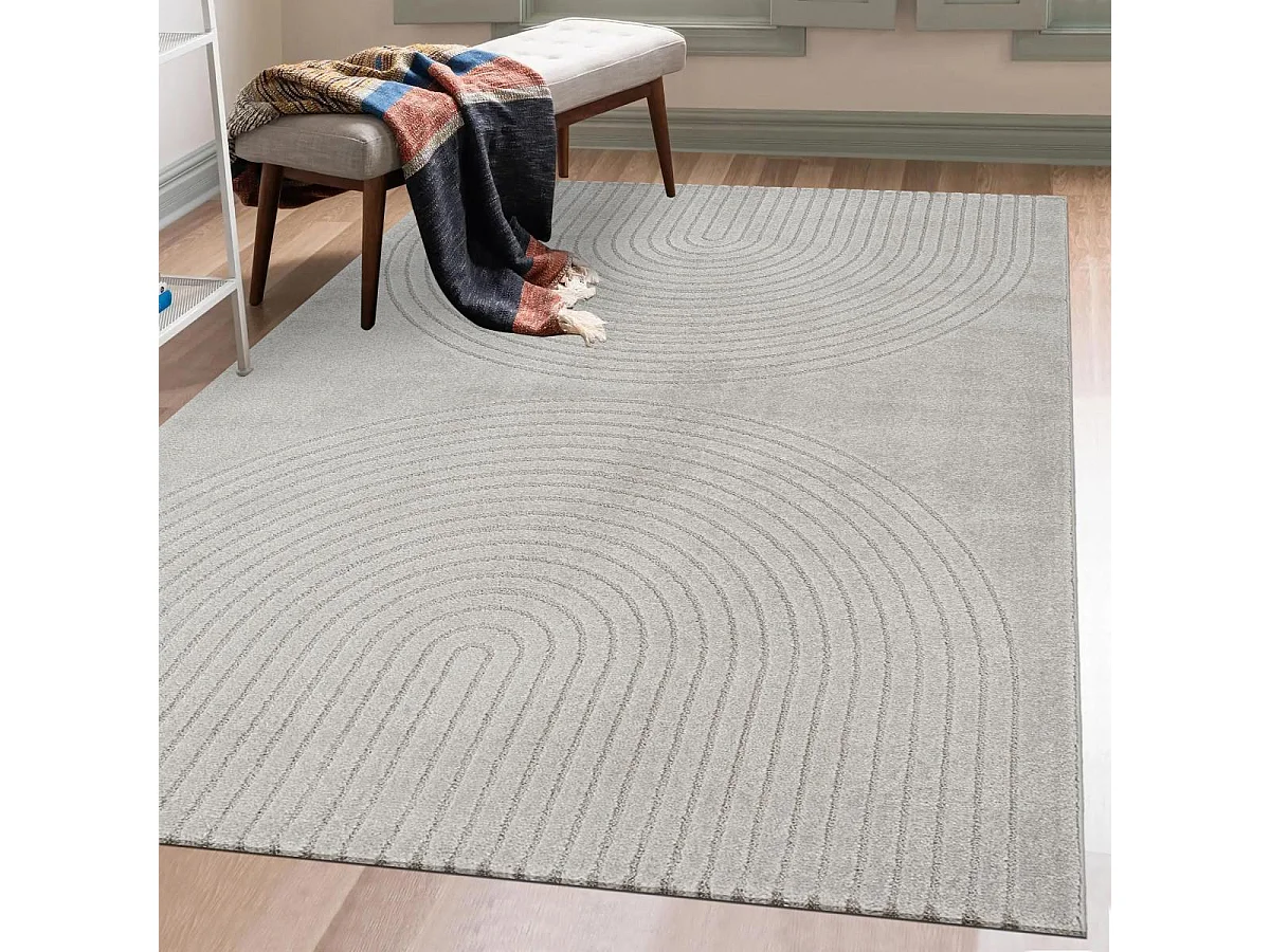 DEMILU tappeto da soggiorno 240x340 cm Grigio - Tappeto per sala da pranzo morbido e setoso