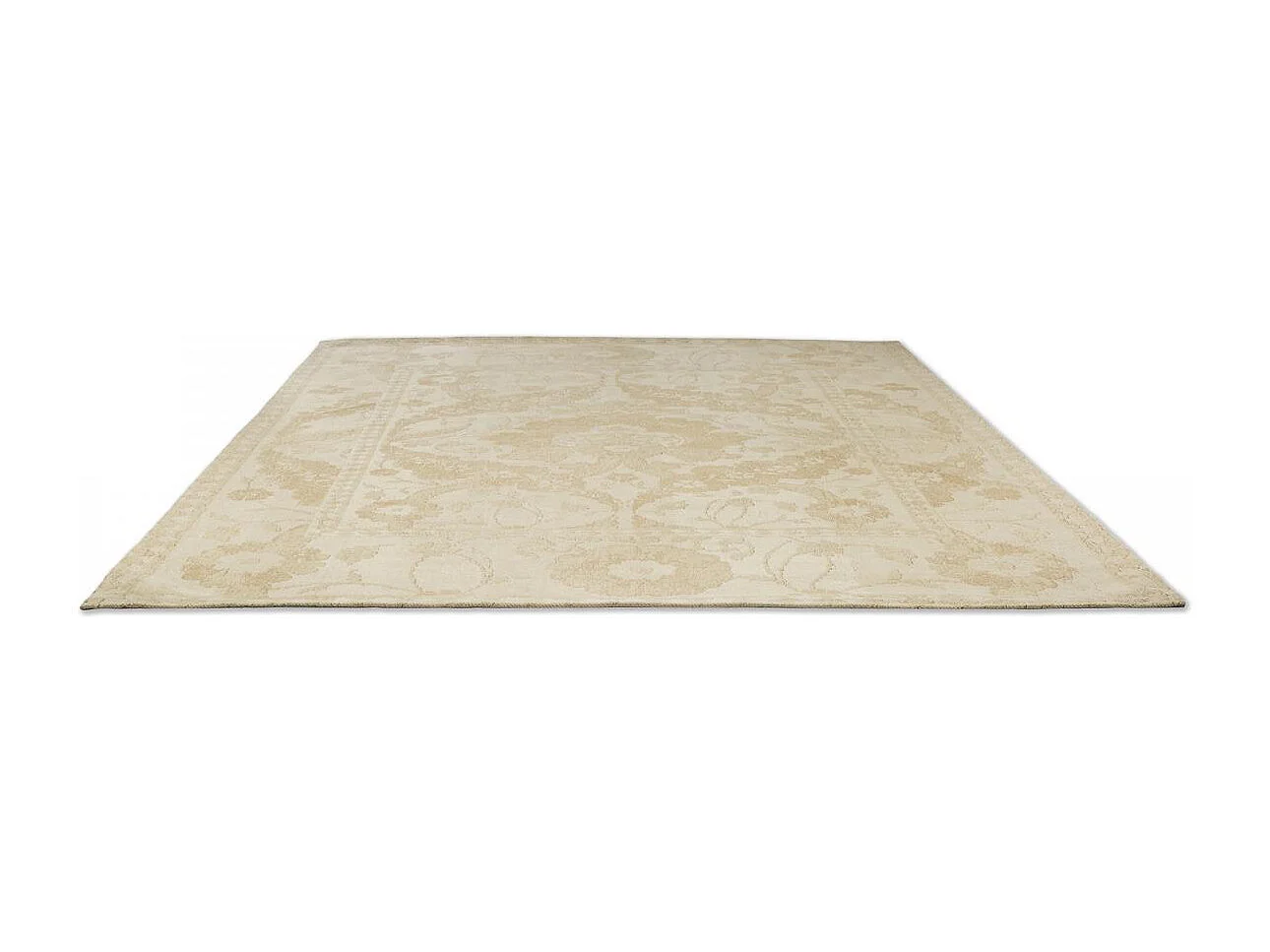 tapis chambre 140x200 fait main en coton or rectangle motif floral NEWBOR