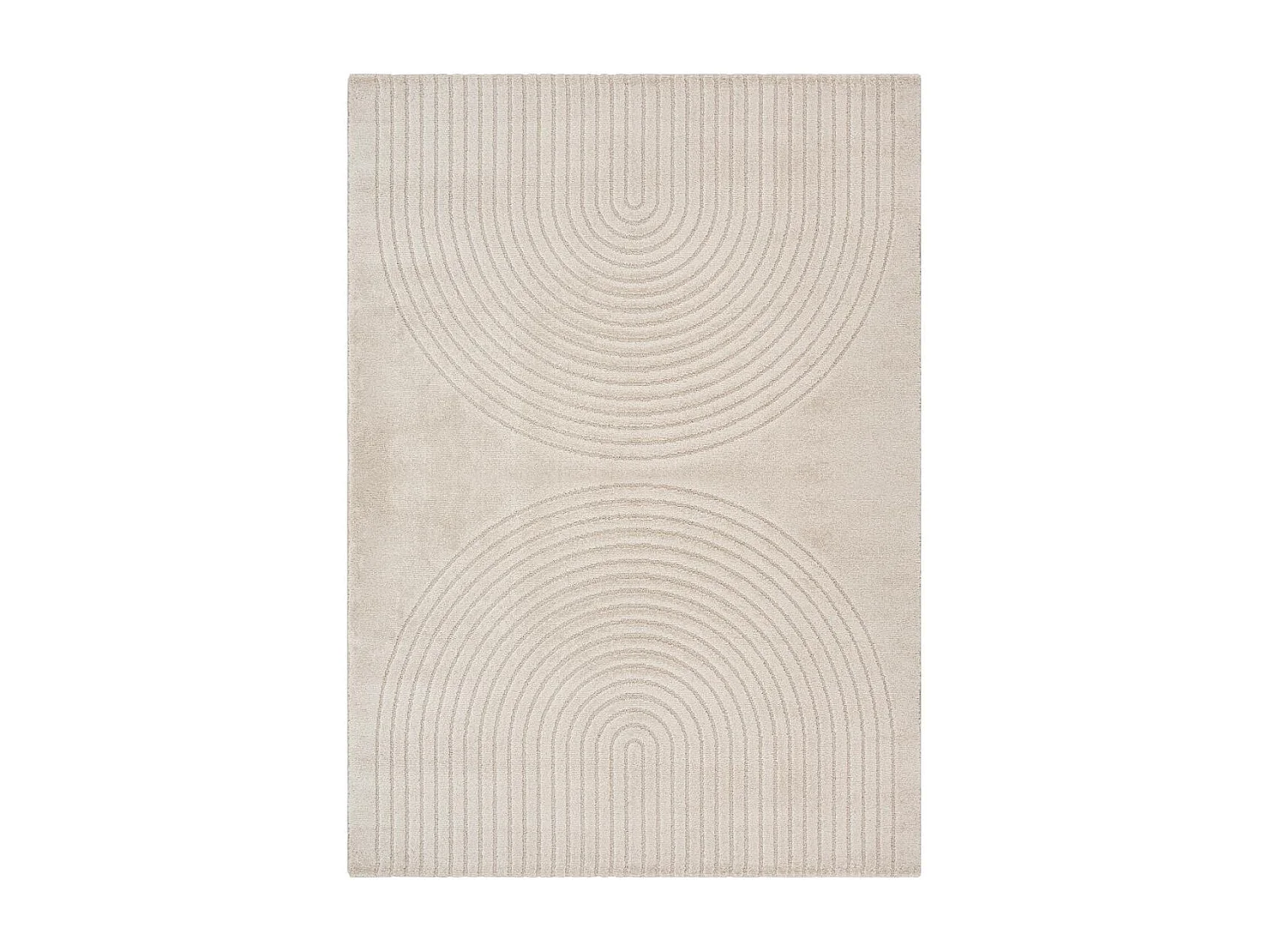 Tapis salon DEMILU 240x340 cm Beige - Tapis Salle à manger doux et soyeux