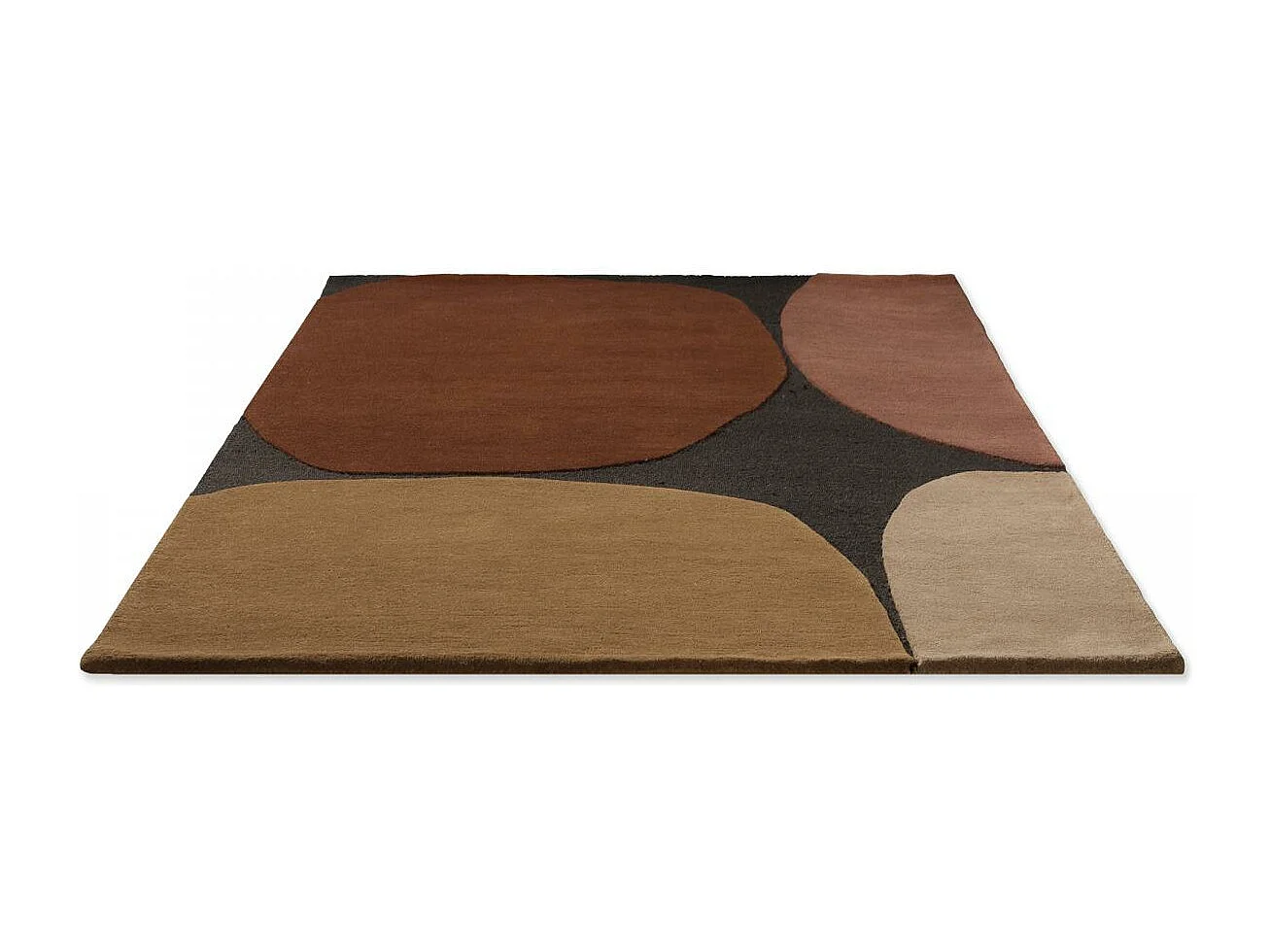 tapis grand salon 200x280 fait main en laine bordeaux et rouge