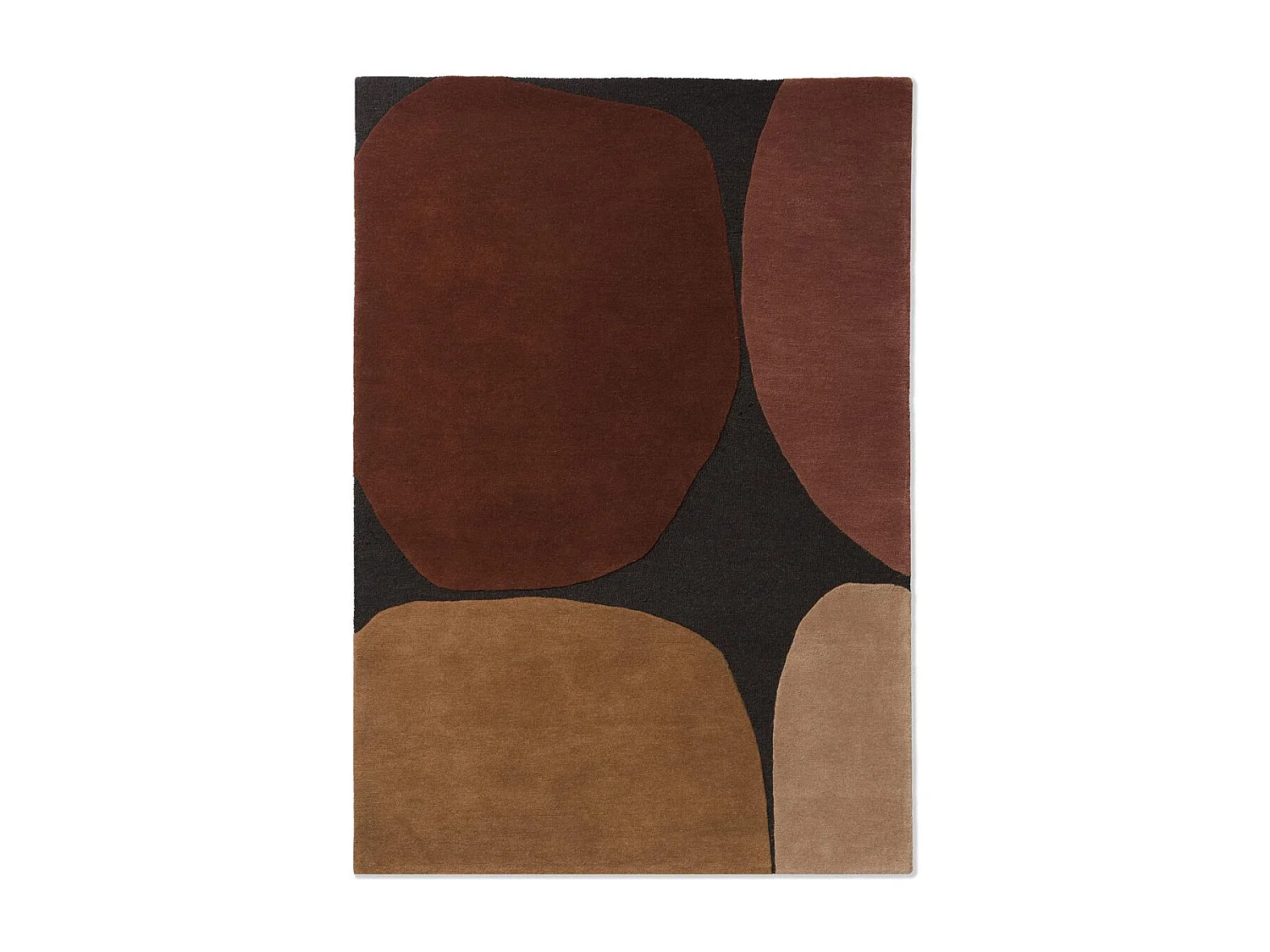 tappeto da soggiorno ampio 200x280 realizzato a mano in lana bordeaux e rossa