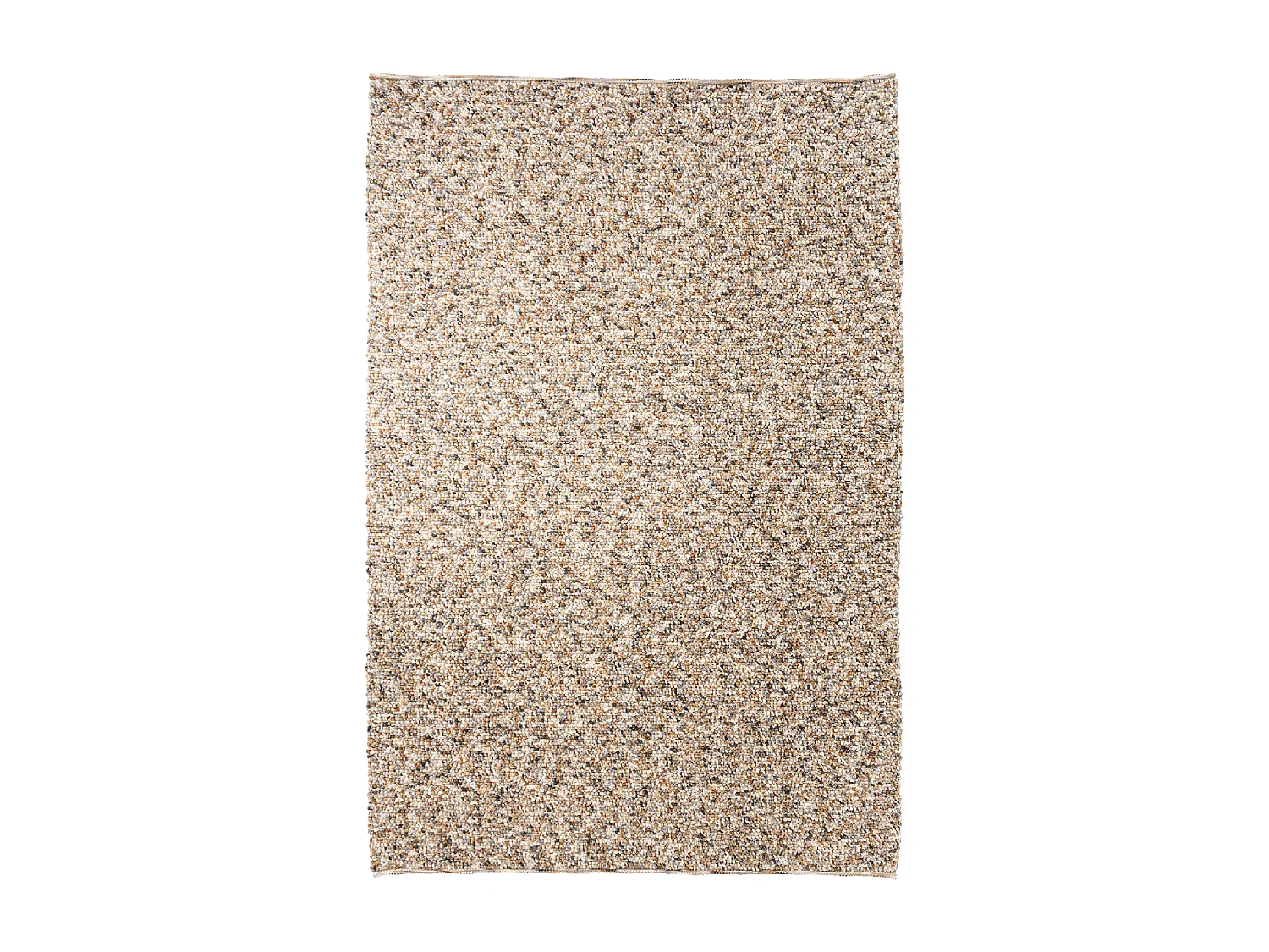 tapis chambre 140x200 fait main en laine beige et gris rectangle motif simple