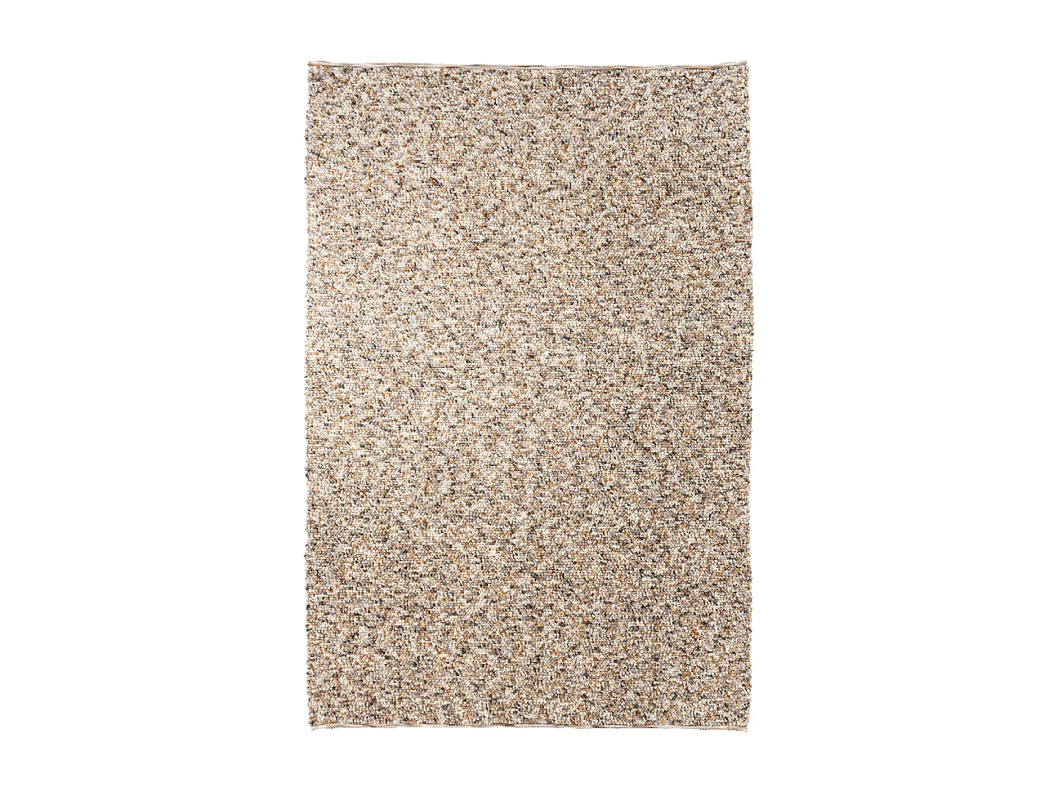 tapis chambre 140x200 fait main en laine beige et gris rectangle motif simple