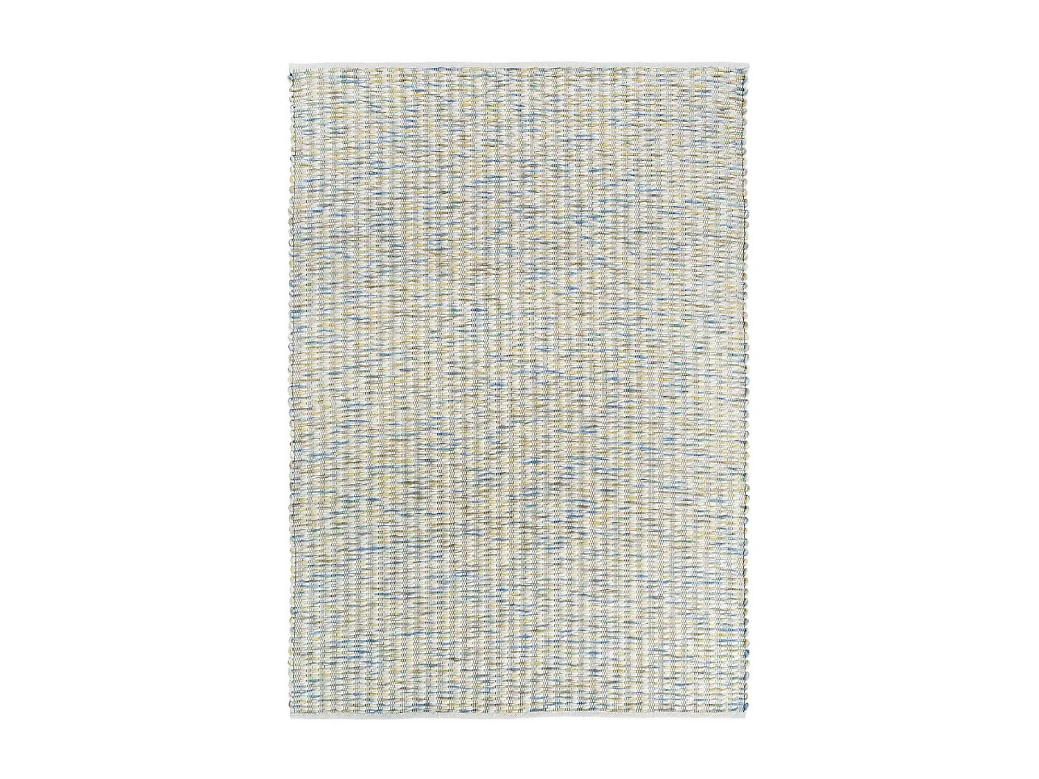Tappeto Kilim 250x350 rettangolo realizzato a mano in lana blu e bianca fantasia tinta unita