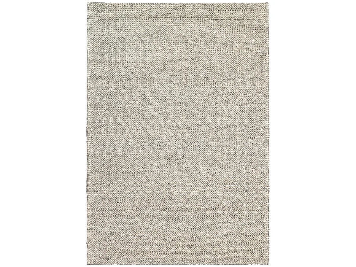 Tapis kilim 170x240 rectangle fait main en laine gris motif uni LOOK 603