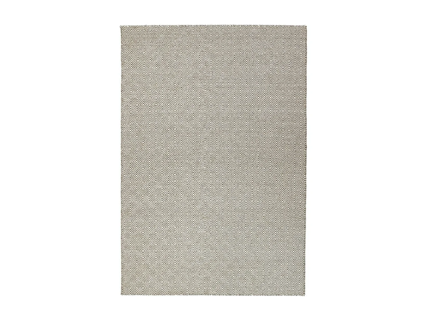 Tapis kilim 170x240 rectangle fait main en laine gris motif géométrique