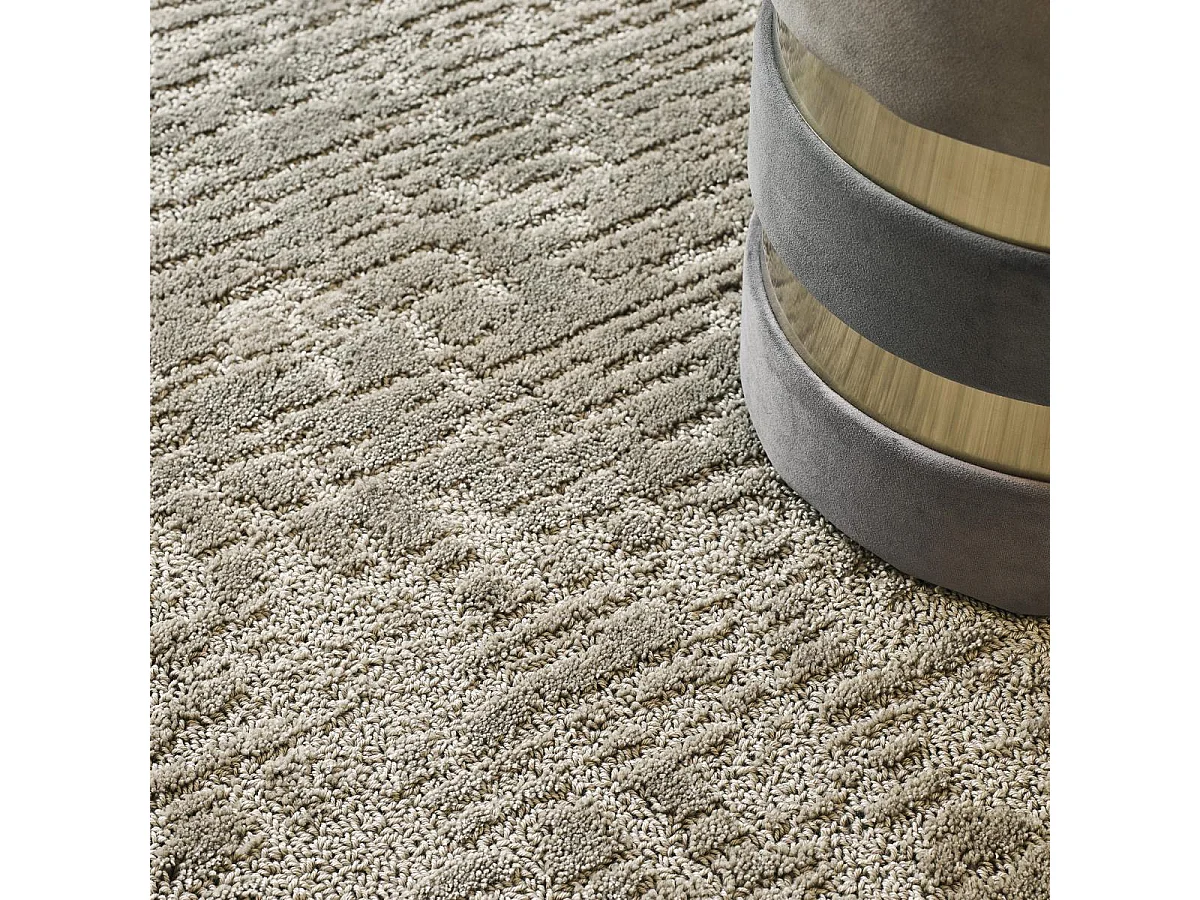 tapis chambre 170x240 tufté en laine beige rectangle motif géométrique TWINSET