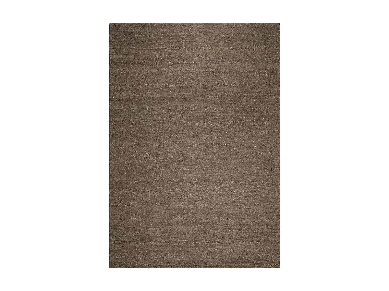 Tapis kilim 170x240 rectangle fait main en laine marron motif uni LOOK 406