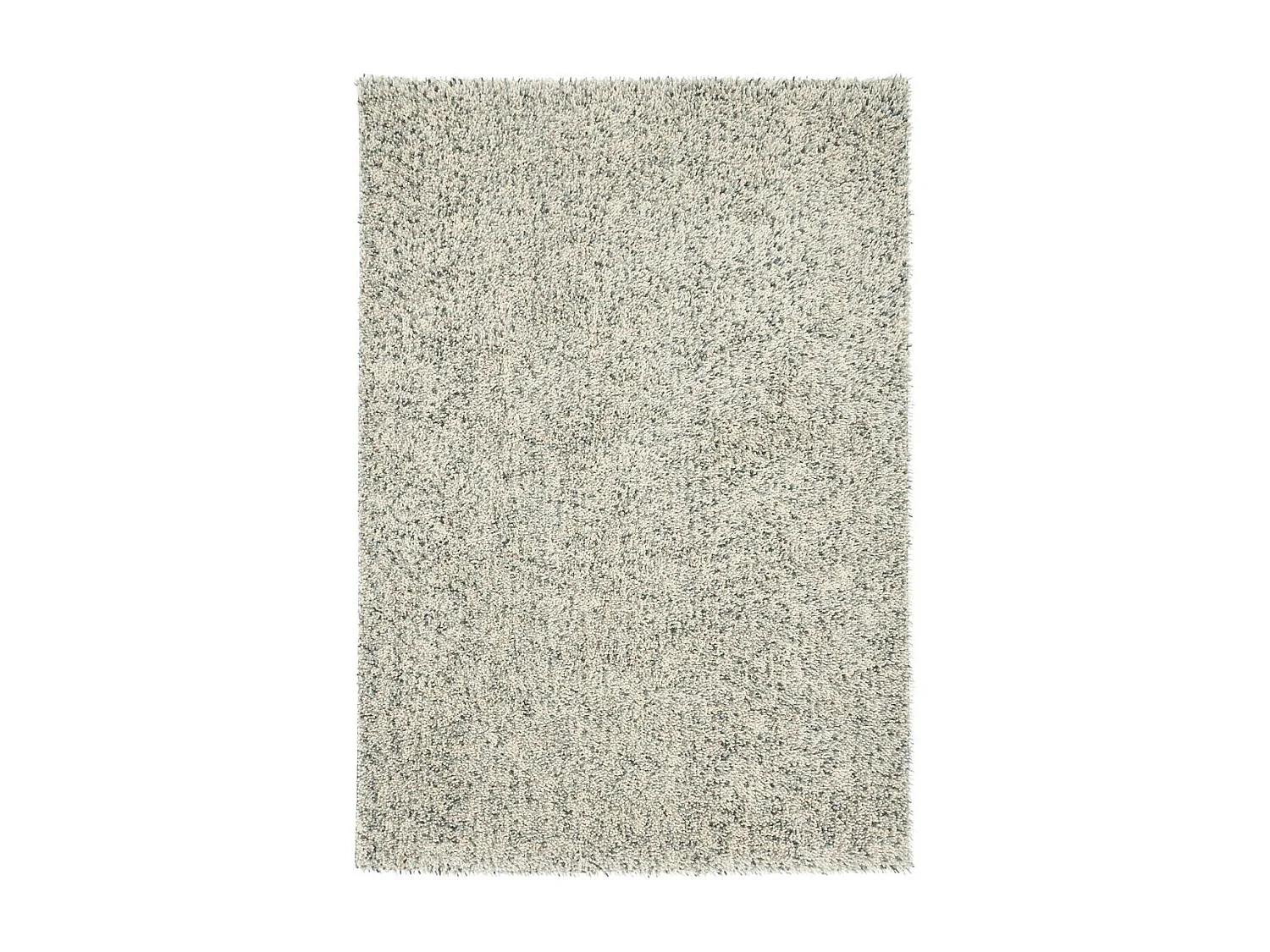 Tapis longs poils shaggy 140x200 rectangle tissé beige et bleu en laine
