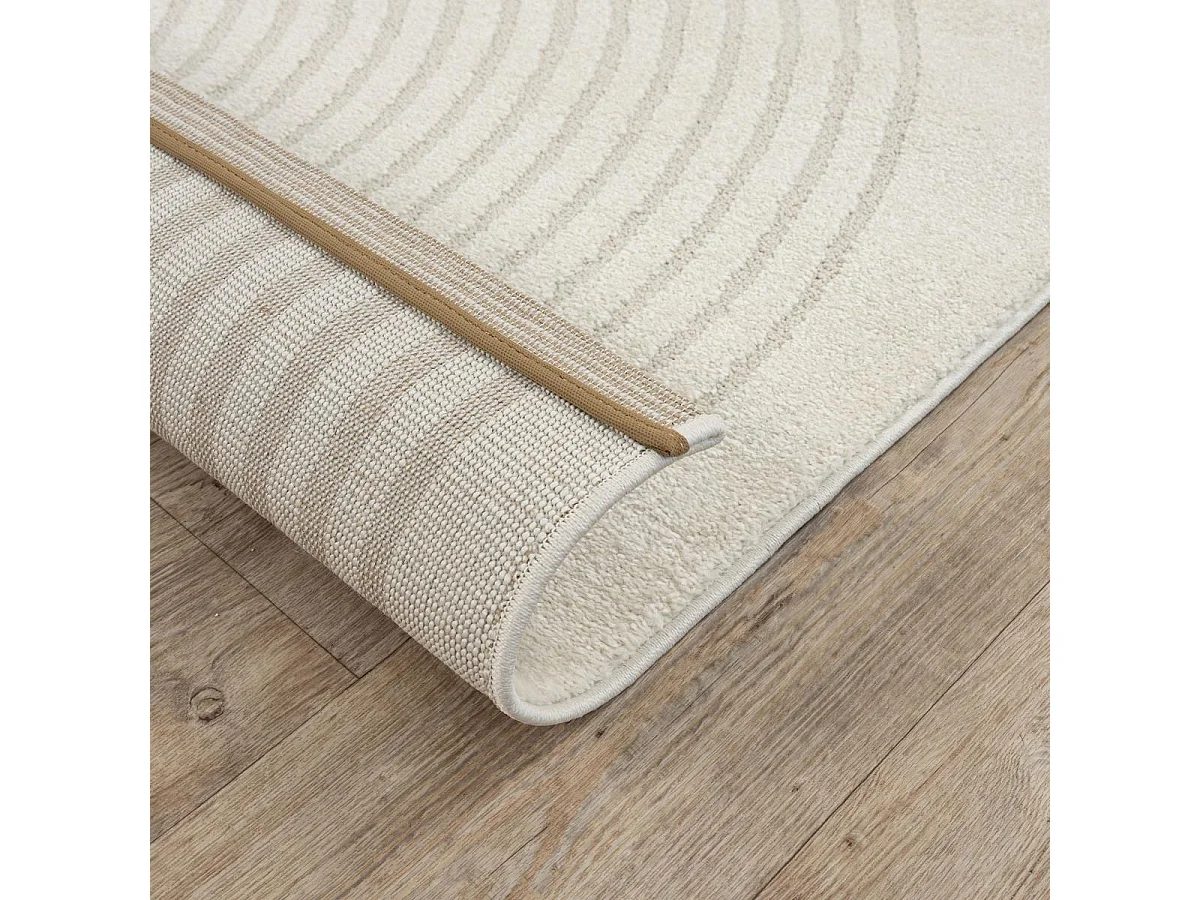 DEMILU tappeto da soggiorno 120x160 cm Crema - Tappeto da camera morbido e setoso