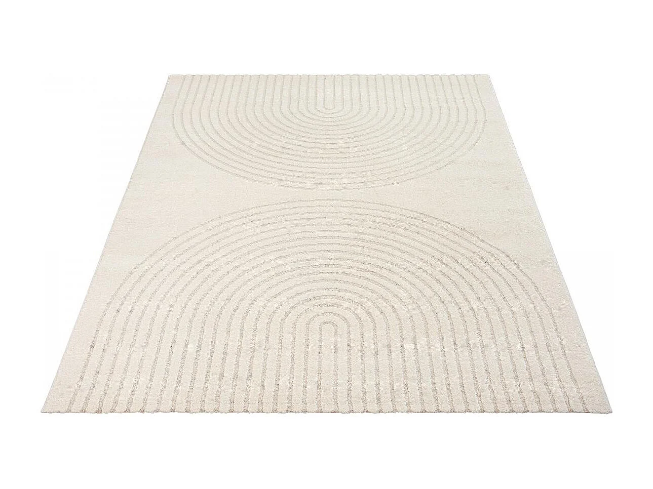 DEMILU tappeto da soggiorno 120x160 cm Crema - Tappeto da camera morbido e setoso