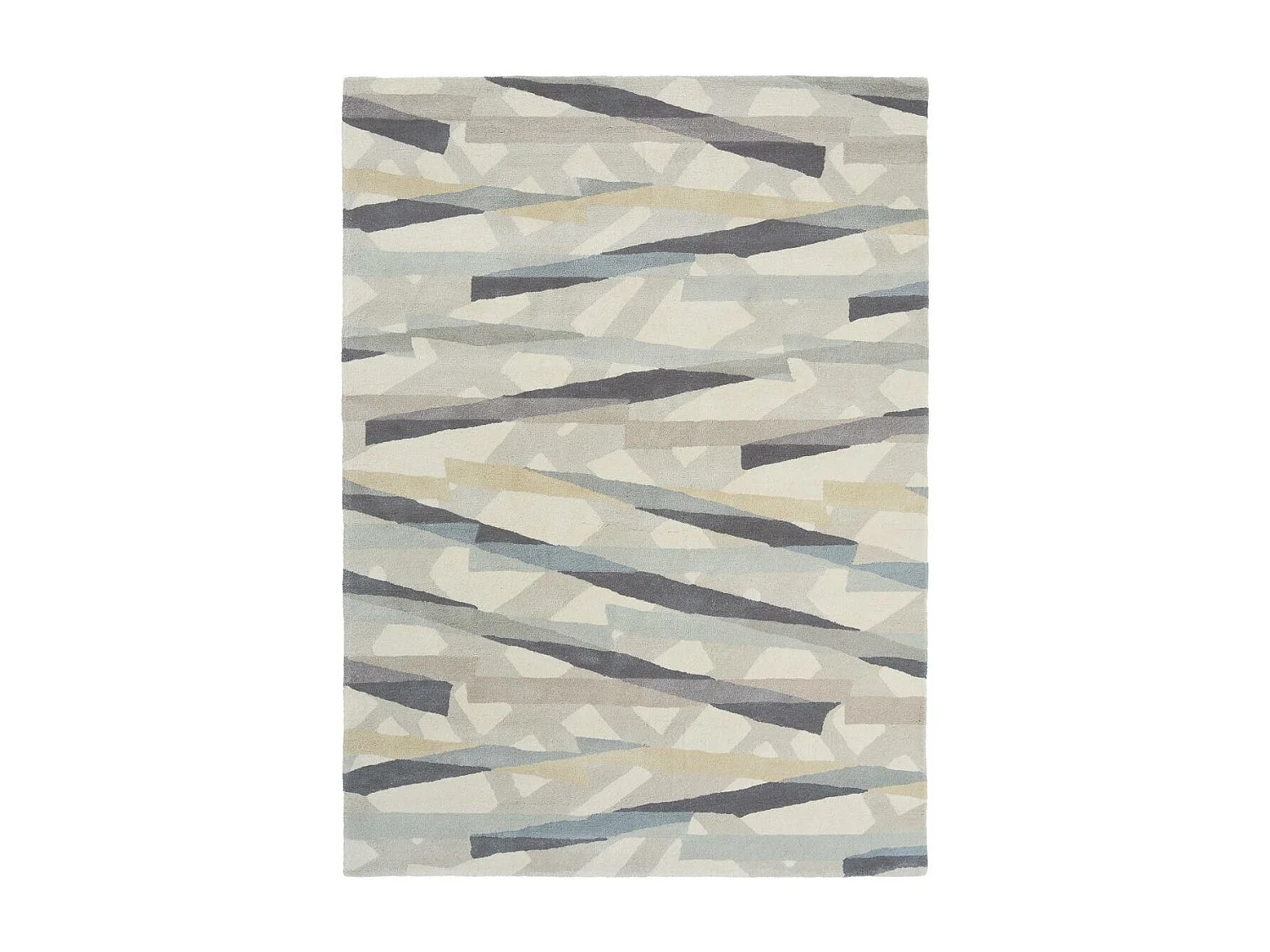 tapis chambre 170x240 fait à la main en laine gris et violet