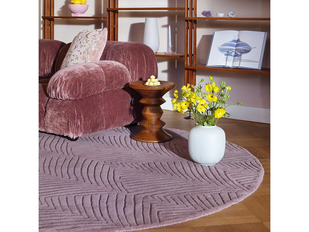 tapis entrée 120x180 fait à la main en laine bordeaux rectangle motif faux uni