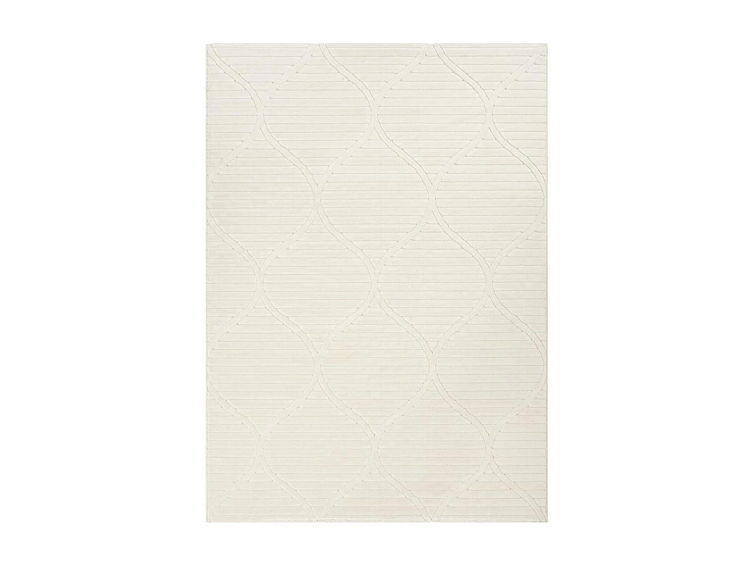 Tapis intérieur extérieur 80x150 en relief LYN14 TENDIA Crème ton sur ton