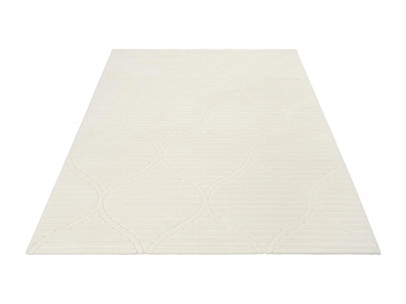 Tapis intérieur extérieur 80x150 en relief LYN14 TENDIA Crème ton sur ton