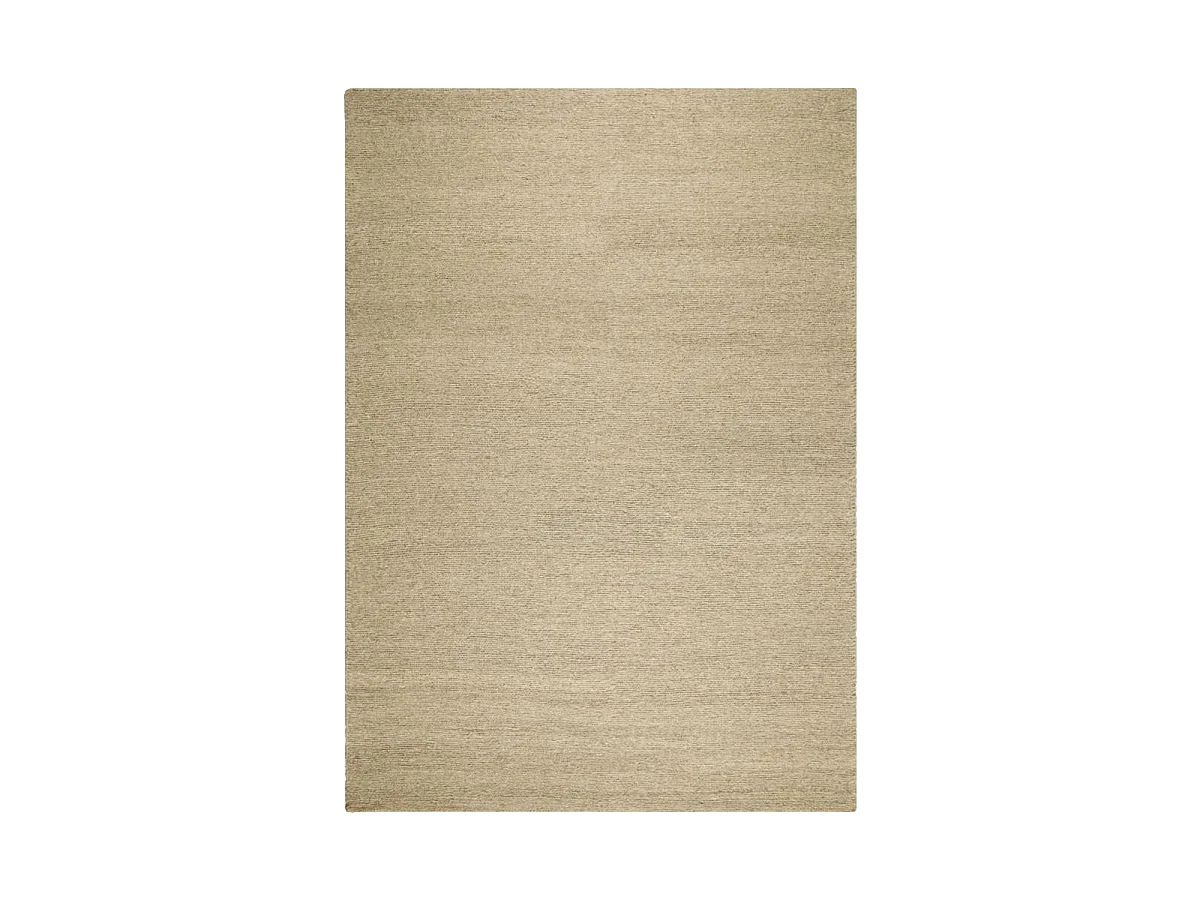 Tapis kilim 170x240 rectangle fait main en laine taupe motif uni LOOK 406