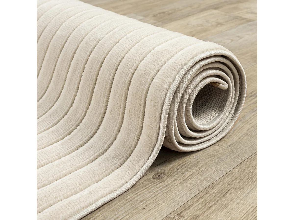 Tapis intérieur extérieur 200x280 en relief LYN14 ARC6EL Beige ton sur ton