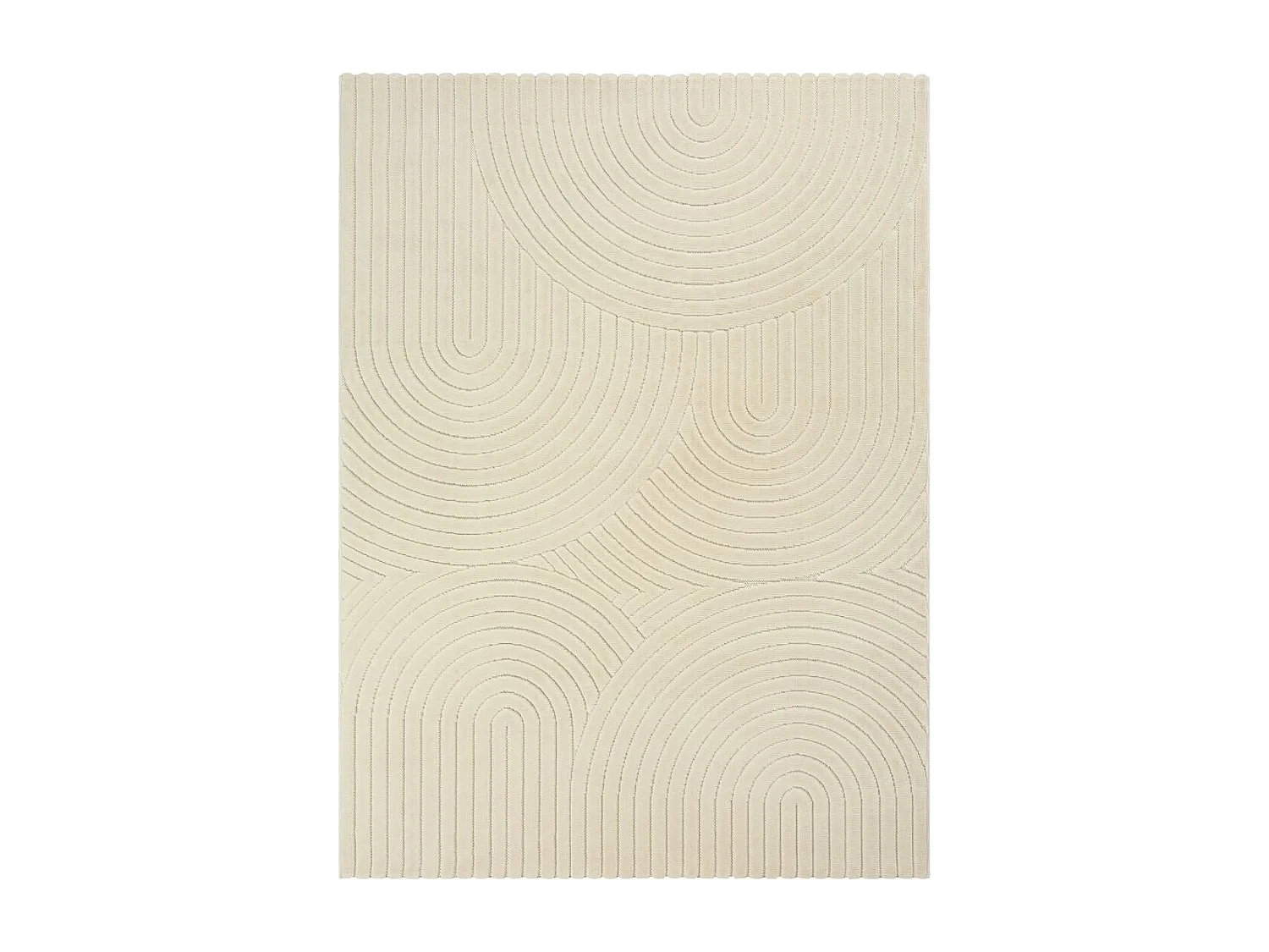 Tapis intérieur extérieur 200x280 en relief LYN14 ARC6EL Beige ton sur ton