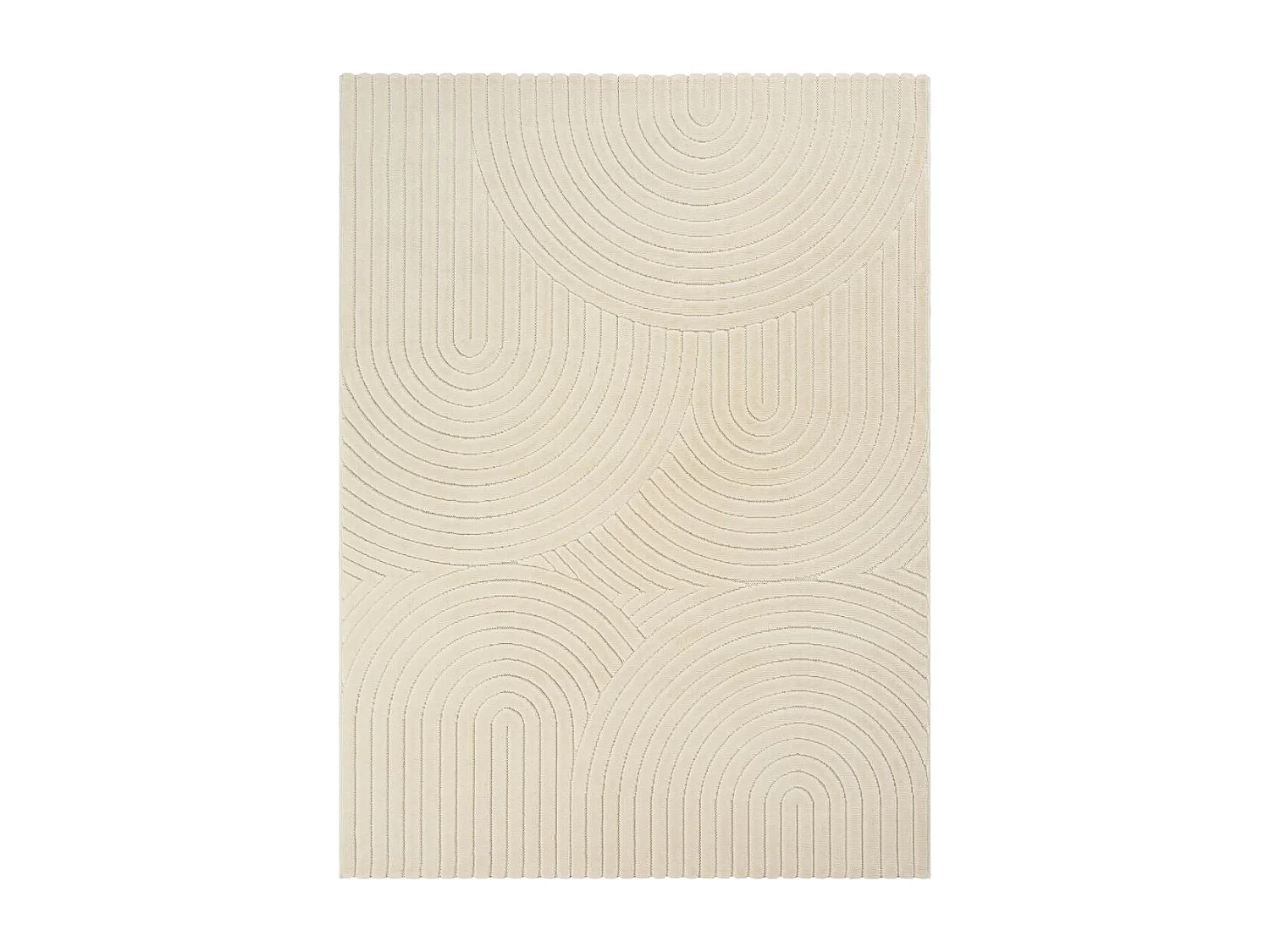 Tapis intérieur extérieur 200x280 en relief LYN14 ARC6EL Beige ton sur ton