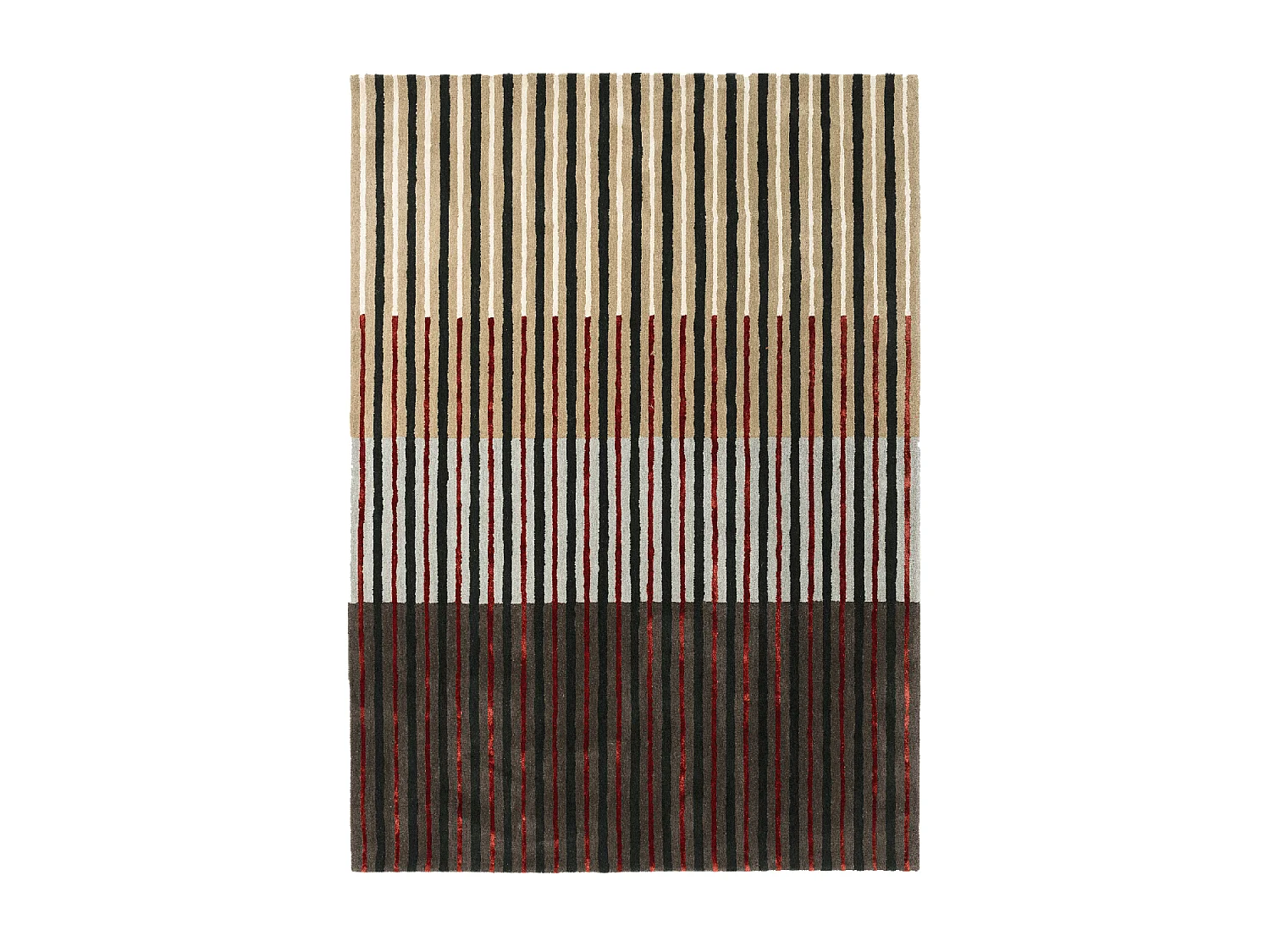 tappeto per camera da letto 160x230 realizzato a mano in lana grigia e verde a fantasia geometrica