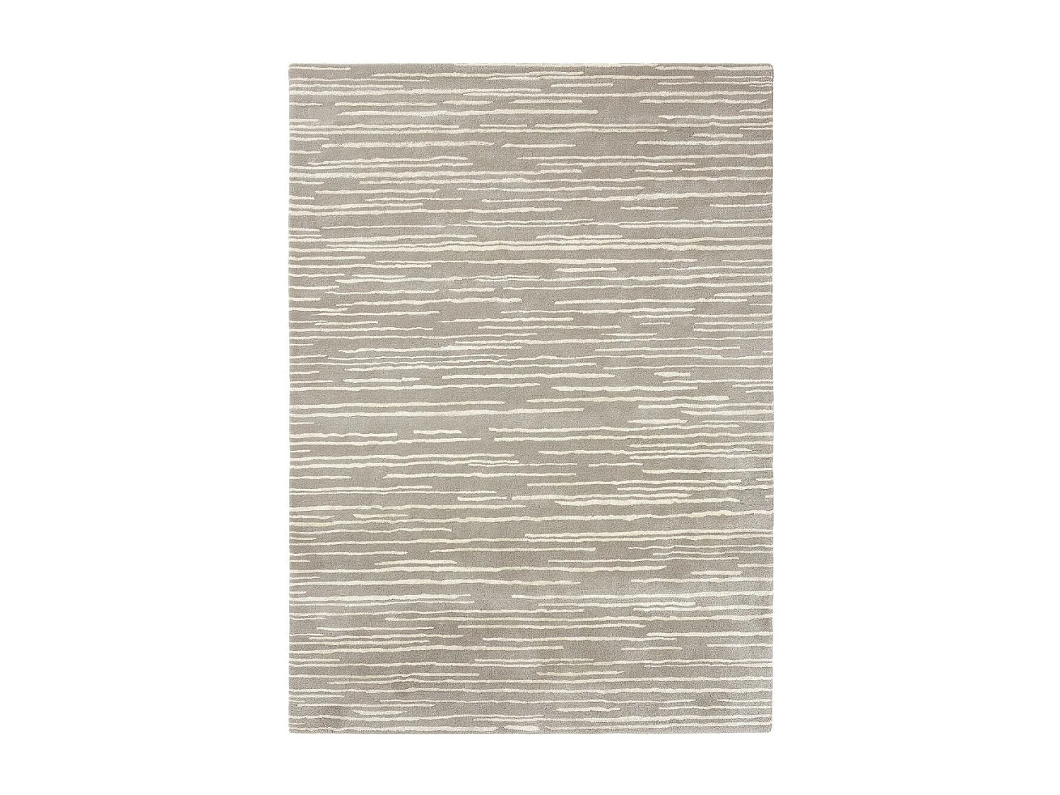 tapis grand salon 250x350 fait à la main en laine beige motif faux uni