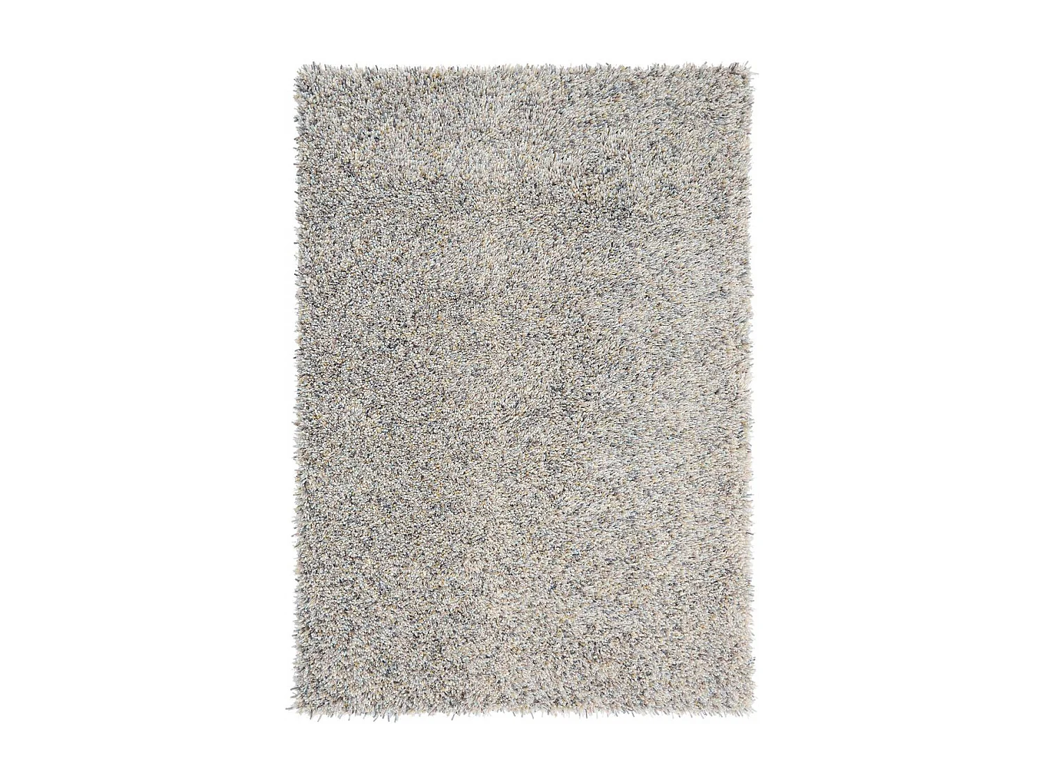 Tappeto Shaggy 160x230 rettangolo capitonnè in lana panna finto unito modello YOUNG