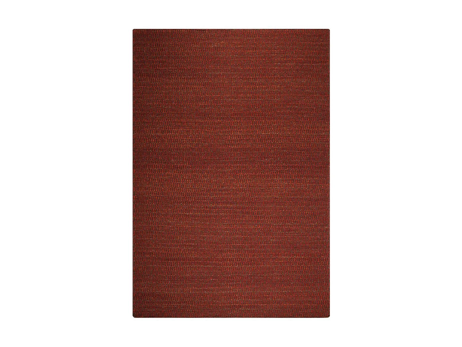 Tappeto Kilim 170x240 rettangolo realizzato a mano in lana rossa fantasia tinta unita