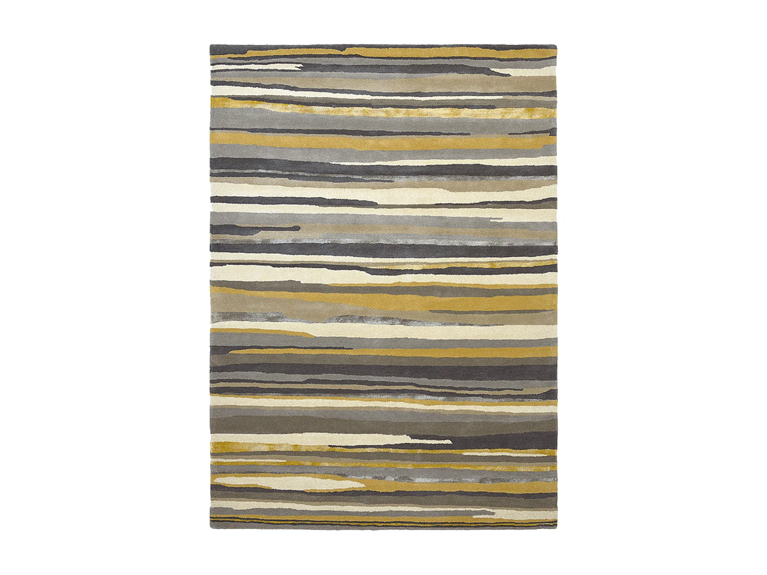 Tappeto da ingresso 140x200 fatto a mano in lana grigia e fantasia geometrica tortora