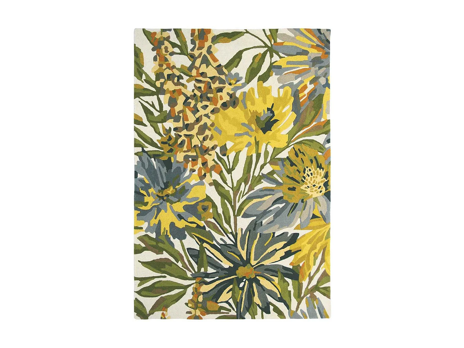 Tappeto da soggiorno e camera da letto fatto a mano in lana a fantasia floreale FLOREALE