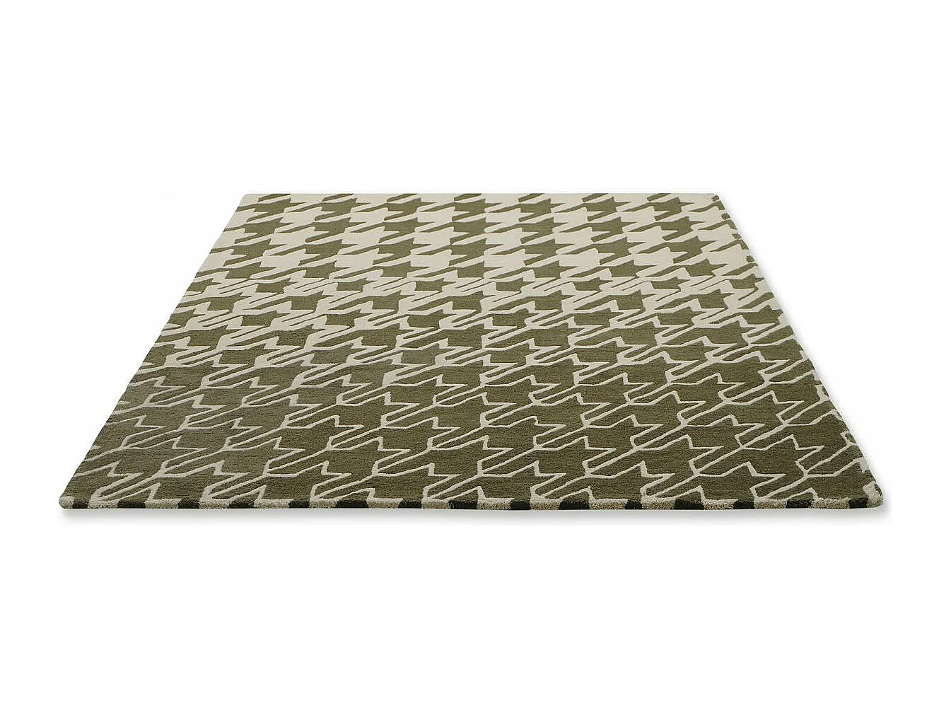 tapis grand salon 250x350 fait à la main en laine gris motif géométrique