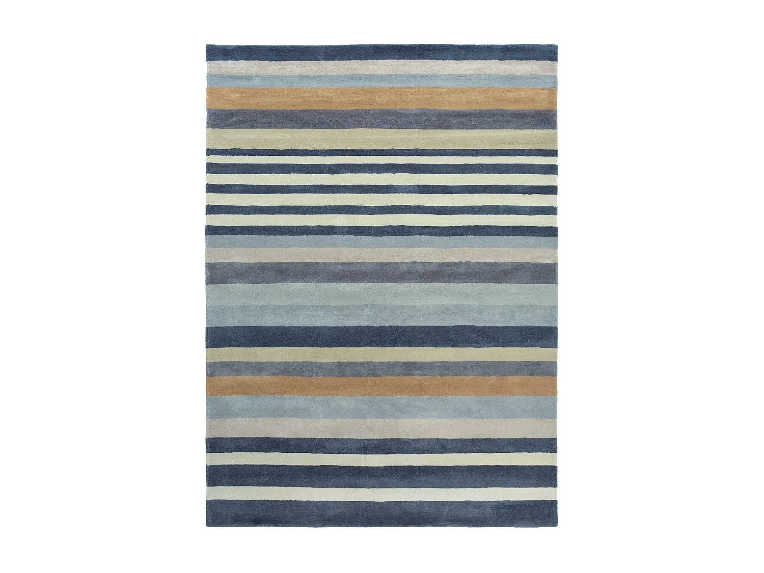 tapis entrée 140x200 fait à la main en laine gris et bleu marine