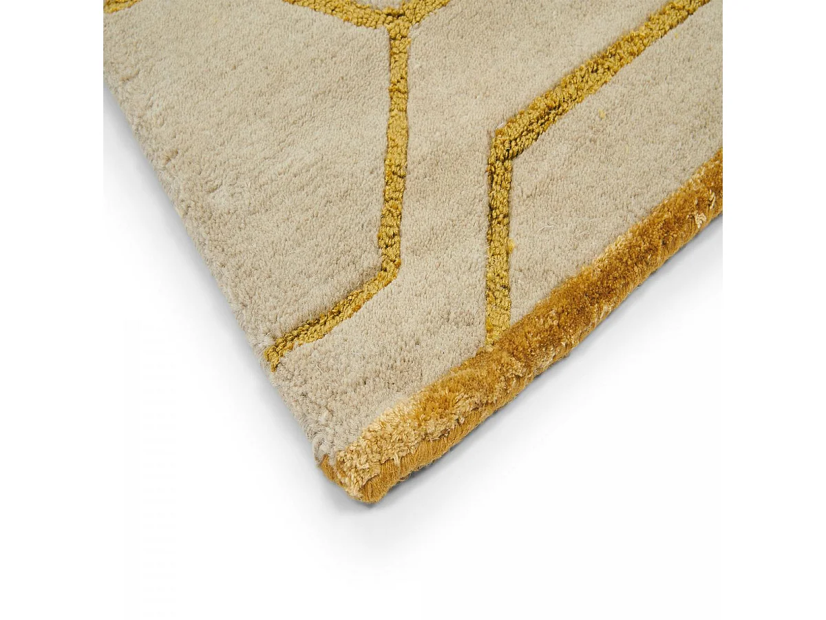 tapis salon 200x280 fait à la main en laine gris rectangle motif scandinave ARRIS