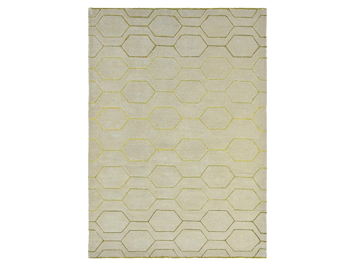 tapis salon 200x280 fait à la main en laine gris rectangle motif scandinave ARRIS