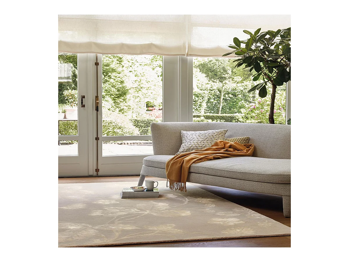 tapis chambre 120x180 fait à la main en laine beige clair et beige foncé