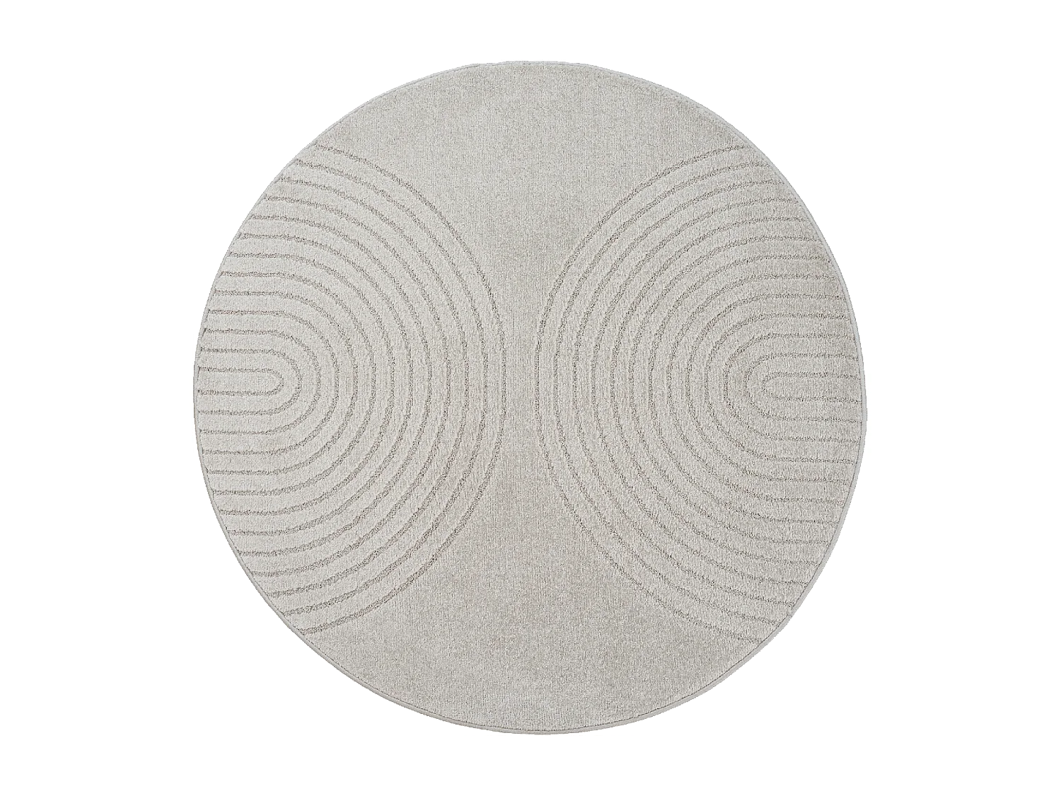 DEMILU tappeto rotondo ∅ 120 cm Grigio Tappeto di facile manutenzione ideale per la camera da letto