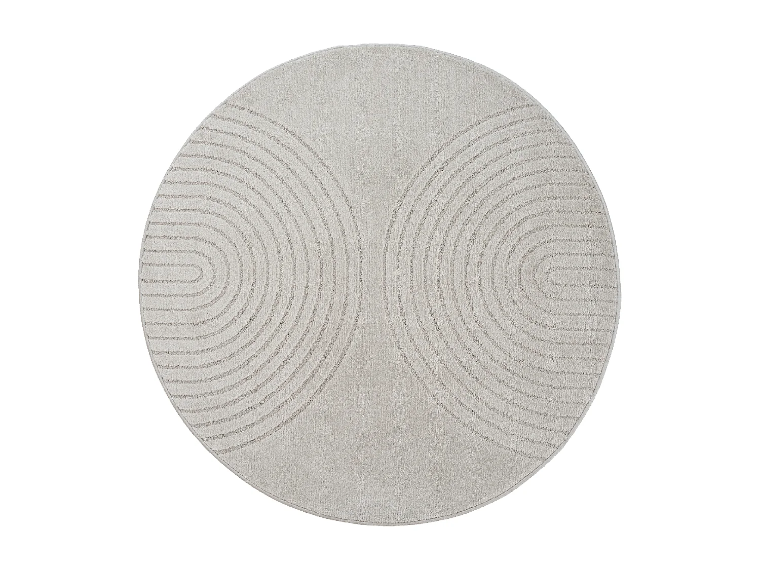 DEMILU tappeto rotondo ∅ 120 cm Grigio Tappeto di facile manutenzione ideale per la camera da letto