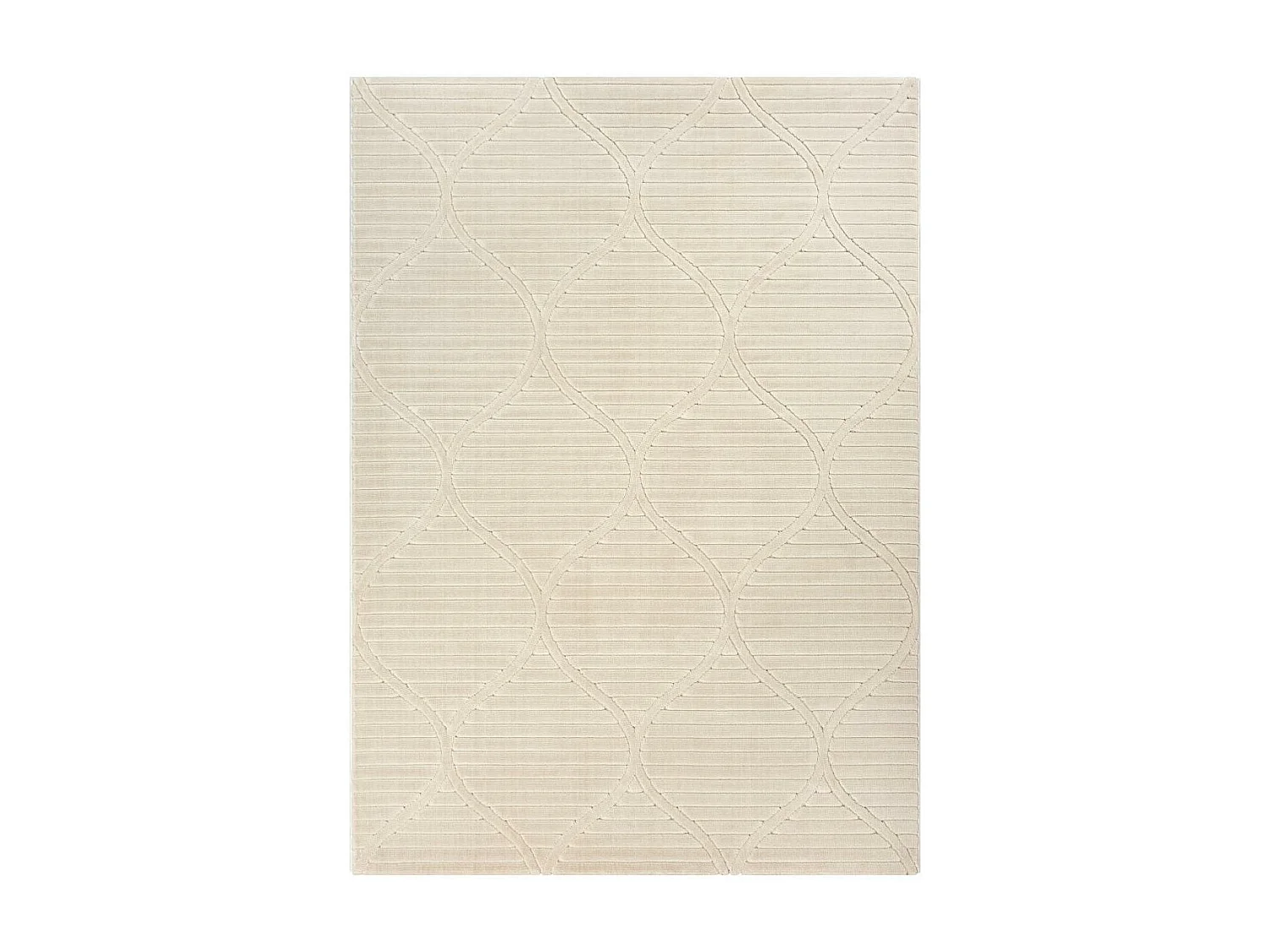 Tapis intérieur extérieur 80x150 en relief LYN14 TENDIA Beige ton sur ton