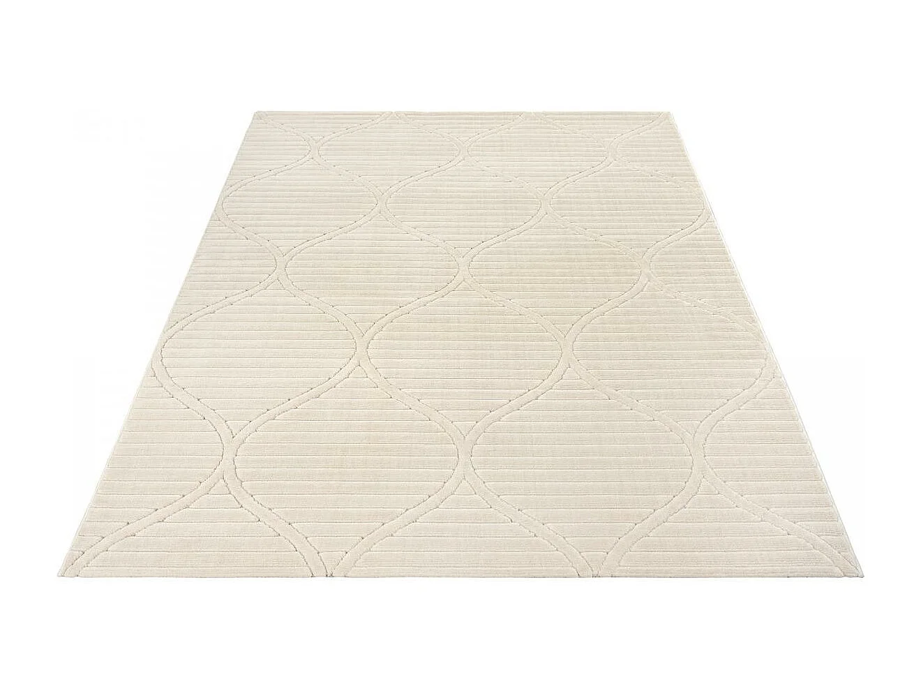 Tapis intérieur extérieur 80x150 en relief LYN14 TENDIA Beige ton sur ton