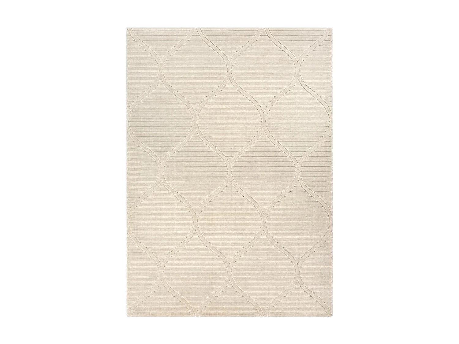 Tapis intérieur extérieur 80x150 en relief LYN14 TENDIA Beige ton sur ton