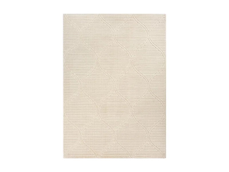 Tapis intérieur extérieur 80x150 en relief LYN14 TENDIA Beige ton sur ton