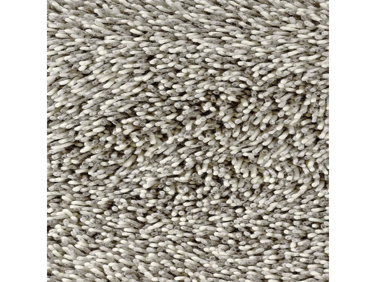 Tappeto shaggy a pelo lungo 250x350 rettangolo intrecciato in lana beige e grigia