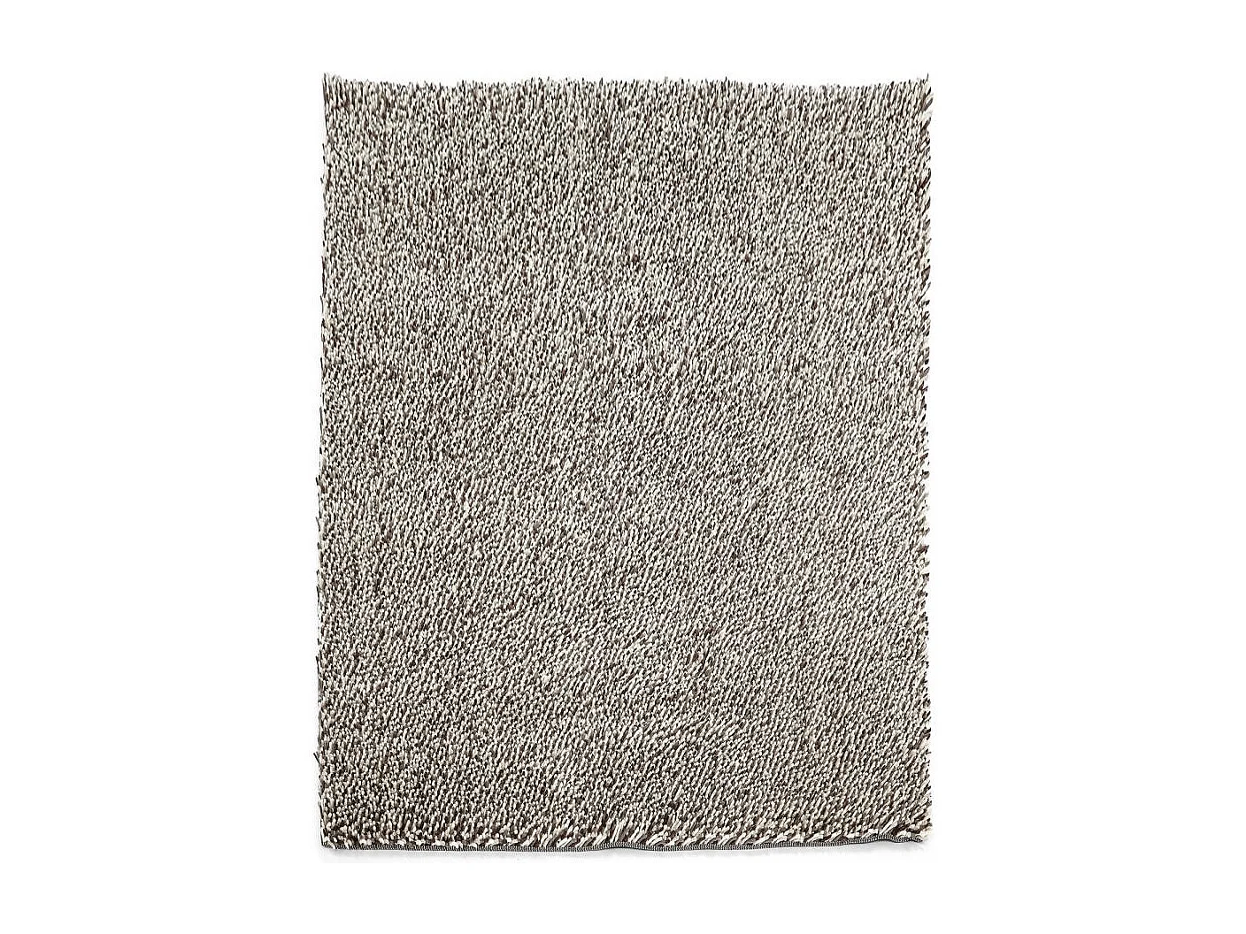 Tapis longs poils shaggy tissé en laine motif uni GRAVELA